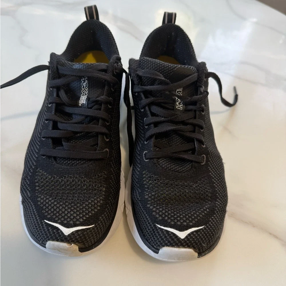 Hoka Black and White Athletic Sneakers - Picture 5 of 10